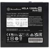 SilverStone HELA 1200Rz Axis modulaire 1200 watt voeding  Zwart, 2x 12V-2x6, 5x PCIe