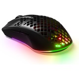 SteelSeries Aerox 3 Wireless Onyx 2022  gaming muis Zwart, 18.000 dpi, RGB leds