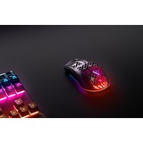 SteelSeries Aerox 3 Wireless Onyx 2022  gaming muis Zwart, 18.000 dpi, RGB leds