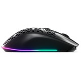 SteelSeries Aerox 3 Wireless Onyx 2022 gaming muis Zwart, 18.000 dpi, RGB leds