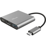 Trust Dalyx 3-in-1 Multiport USB-C Adapter aluminium