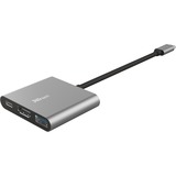 Trust Dalyx 3-in-1 Multiport USB-C Adapter aluminium