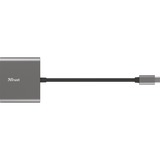 Trust Dalyx 3-in-1 Multiport USB-C Adapter aluminium