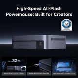 Ugreen NASync DXP480T Plus Grijs, Wifi, 1x 10GbE, HDMI, Thunderbolt 4 (40 Gb/s)