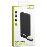 goobay Wireless Powerbank 10.000mAh Zwart, USB-C PD, QC 3.0, 10.000 mAh