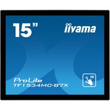 iiyama ProLite TF1534MC-B7X 15" Touchscreen-Monitor  Zwart, VGA, HDMI, DisplayPort, Touch