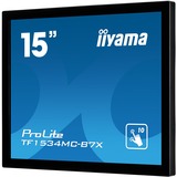 iiyama ProLite TF1534MC-B7X 15" Touchscreen-Monitor  Zwart, VGA, HDMI, DisplayPort, Touch