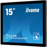 iiyama ProLite TF1534MC-B7X 15" touchscreen monitor Zwart, VGA, HDMI, DisplayPort, Touch