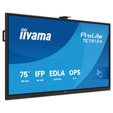 iiyama Prolite TE7513A-B2AG 75" 4K Ultra HD Public Display Zwart, HDMI, DisplayPort, Audio, LAN, USB, WiFi-6E, Bluetooth 5.0, Android, Touch