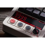 8BitDo NES Bundel, desktopset Grijs/donkerrood, US lay-out, Kailh Box White, TKL, PBT keycaps, Bluetooth Low Energy, Wireless 2.4G, USB