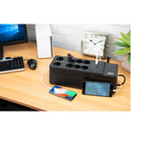 APC Back-UPS 850VA met USB Type-C en A oplaadpoorten ups Zwart, 8x Schuko, BE850G2-GR