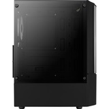 Aerocool Quantum v2 Tower-behuizing Zwart/grijs | USB-A 2.0 | 2x USB-A 3.2 (5 Gbit/s) | 2x Audio | Window-kit
