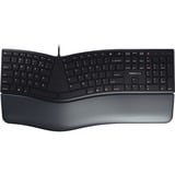 CHERRY KC 4500 Ergo toetsenbord Zwart, EU lay-out (QWERTY), 100%
