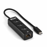Club 3D USB-C 5 Gbps naar 3 poorten USB Type-A-hub met Gigabit Ethernet adapter Zwart