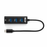 Club 3D USB-C 5 Gbps naar 3 poorten USB Type-A-hub met Gigabit Ethernet adapter Zwart