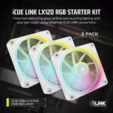 Corsair CORSAIR iCUE LINK LX120 RGB  PWM Starter-Kit Wh Refurbished 