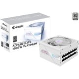 GIGABYTE AORUS ELITE GP-AE1000PM PG5 ICE modulaire 1000 watt voeding  Wit, 1x 12VHPWR, 6x PCIe