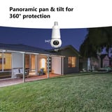 Imou Bulb Cam 2K beveiligingscamera Wit, E26/E27 universele schroeffitting