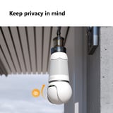 Imou Bulb Cam 2K beveiligingscamera Wit, E26/E27 universele schroeffitting