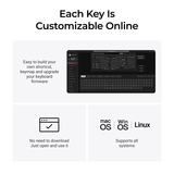 Keychron Q13 Ultra-P3 8K Wireless Custom Mechanical Keyboard, toetsenbord Wit, US lay-out, Keychron Silk POM Brown, 96%, RGB, Hot swap, 8K, 2.4 GHz / Bluetooth 5.2 / USB-C