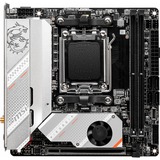 MSI MPG B650I Edge WiFi, socket AM5 moederbord Zilver, RAID, 2.5 Gb-LAN, Wi-Fi 6E, BT 5.2, Sound, Mini-ITX