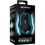 Sharkoon SHARK Force II gaming muis Zwart, 400 - 4200 dpi, Meerkleurige leds