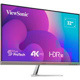 ViewSonic VX3276-4K-MHD-2 Frameless Entertainment Monitor 32"  Zwart/zilver, 2x HDMI, 1x DisplayPort, 1x mini DisplayPort