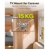 goobay TV Wall Mount Caravan FULLMOTION (M), 13 to 43 inch wandmontage  Zilver