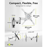 goobay TV Wall Mount Caravan FULLMOTION (M), 13 to 43 inch wandmontage  Zilver
