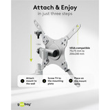 goobay TV Wall Mount Caravan FULLMOTION (M), 13 to 43 inch wandmontage  Zilver
