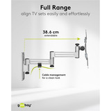 goobay TV Wall Mount Caravan FULLMOTION (M), 13 to 43 inch wandmontage  Zilver