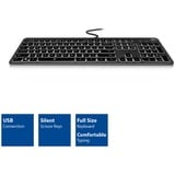 ACT Connectivity Bekabeld toetsenbord met achtergrondverlichting Zwart, US lay-out, Scissor, witte leds