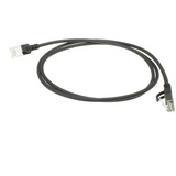 ACT Connectivity LSZH U/FTP CAT6A datacenter slimline patchkabel snagless met RJ45 connectoren Zwart, 10 meter