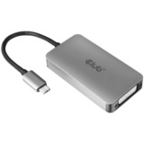 Club 3D Actieve USB‑C naar Dual Link DVI‑D-adapter Grijs/zwart