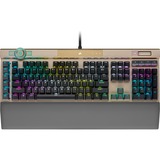 Corsair K100 RGB, gaming toetsenbord Goud/zwart, US lay-out, Corsair OPX, RGB leds, PBT double-shot keycaps