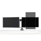 Kensington SmartFit Dual Monitor Arm met Crossbar en Handle monitorarm Grijs