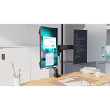 Kensington SmartFit Dual Monitor Arm met Crossbar en Handle monitorarm Grijs
