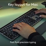 Logitech MX Keys S for Mac toetsenbord Grijs, US-International lay-out (QWERTY), 100%, Bluetooth Low Energy