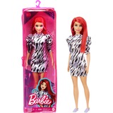 Mattel Barbie Fashionistas - Zwart/wit jurkje Speelfiguur 