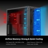 Montech HP140 ARGB PWM case fan Zwart, 4-pin PWM