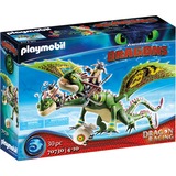 PLAYMOBIL Dragons - Dragon Racing: Schorrie + Morrie met Burp + Braak Constructiespeelgoed 70730