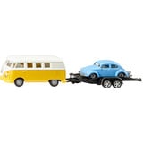 SIKU Super - VW T1 met aanhanger en VW Kever Modelvoertuig 