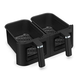 Tristar FR-9075 Airfryer met dubbele mand heteluchtfriteuse Zwart, 2x 4.5 liter