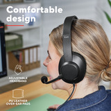 Trust Ayda Max USB Pc-headset Bedraad over-ear  Zwart, USB, microfoon met mute, verstelbare hoofdband 