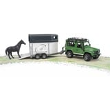 bruder Land Rover Defender met paardentrailer Modelvoertuig 02592