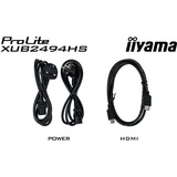 iiyama ProLite XUB2494HS-B2 23.8" Monitor Zwart, HDMI, DisplayPort, Audio