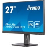 iiyama ProLite XUB2792HSN-B5 27" monitor Zwart, 75Hz, HDMI, DisplayPort, USB-C, RJ45 (LAN), Audio