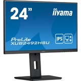 iiyama Prolite XUB2492HSU-B5 23.8" monitor Zwart, 75 Hz, VGA, HDMI, DisplayPort, USB, Audio