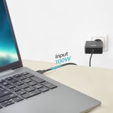 ACT Connectivity USB-C laptoplader 100W met Power Delivery-profielen, 2 meter Zwart