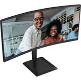 AOC CU34E4CV 34" Curved UltraWide monitor Zwart, 2x HDMI, DisplayPort, USB-A/B/C, RJ-45